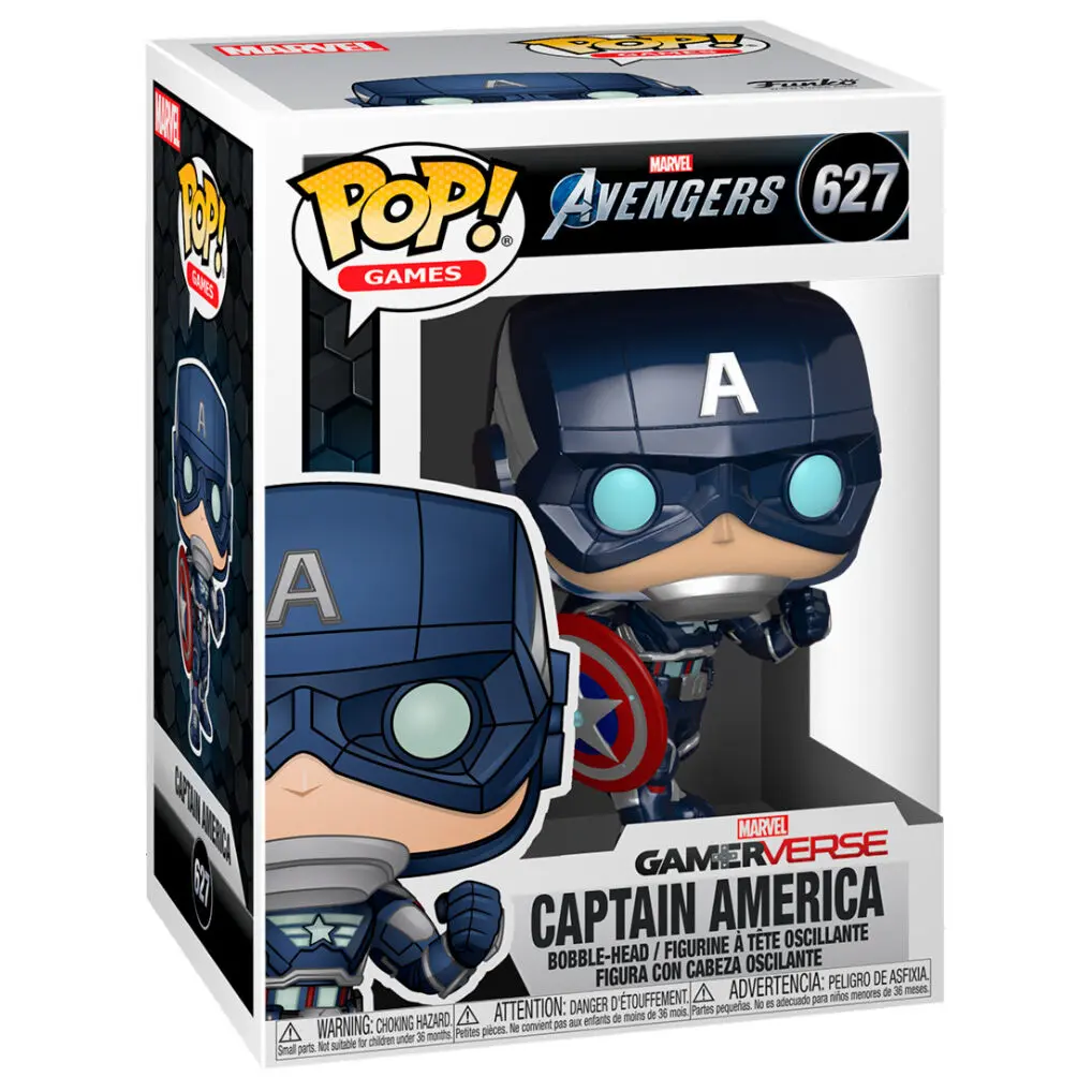 Marvel's Avengers (gra wideo z 2020 roku) POP! Marvel Vinyl Figure Captain America 9 cm zdjęcie produktu