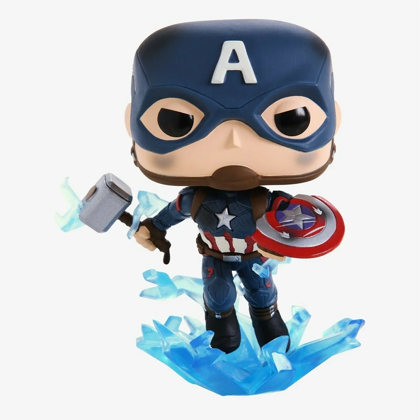 Avengers: Endgame POP! Movies Figurka winylowa Kapitan Ameryka z potłuczoną tarczą i Mjölnirem 9 cm zdjęcie produktu