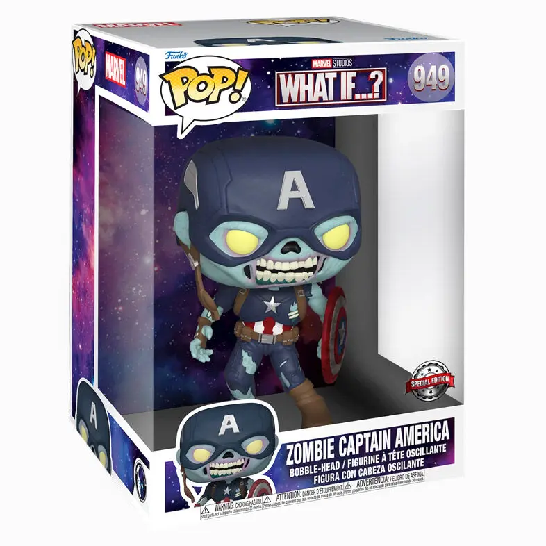 Figurka POP Marvel What If Zombie Kapitan Ameryka Exclusive 25 cm zdjęcie produktu