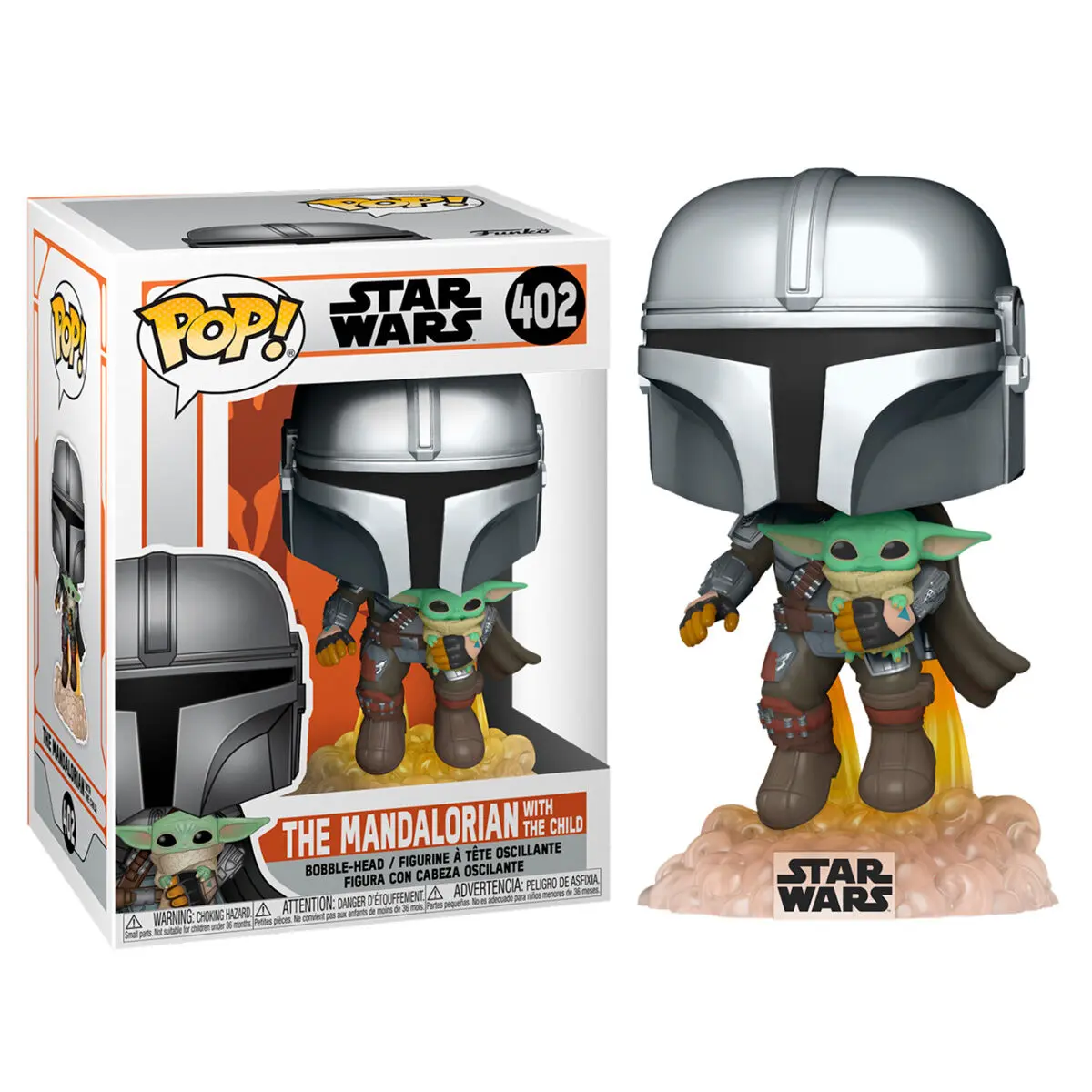 Star Wars The Mandalorian POP! TV Figurka winylowa Mando Flying z Jet Packiem 9 cm zdjęcie produktu