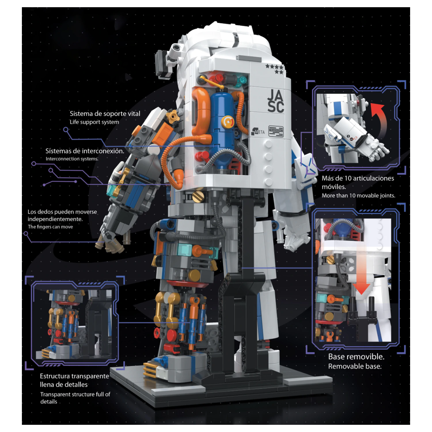 POP SERIES Construction Kit Astronaut 900 szt. zdjęcie produktu