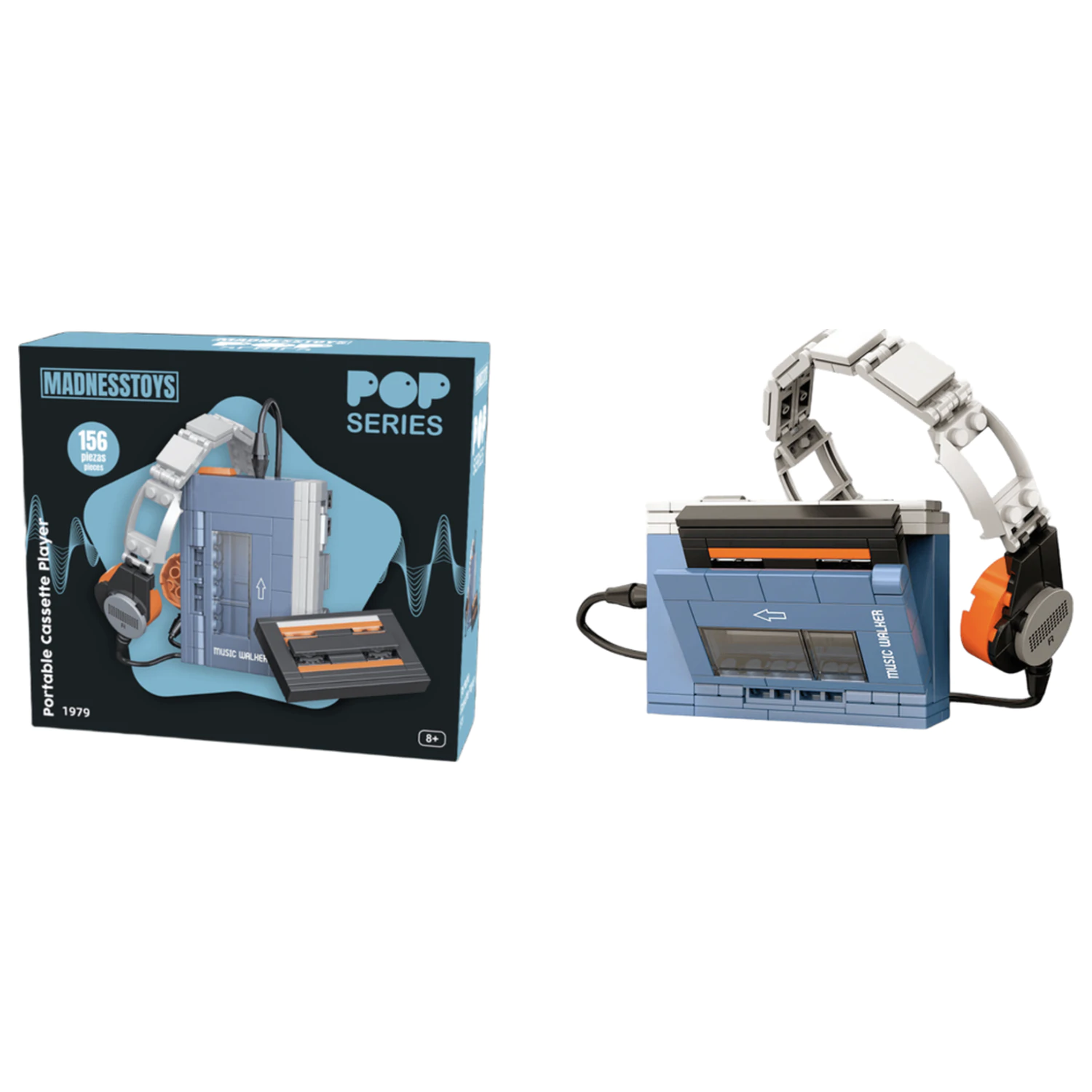 POP Series Construction Kit 1979 Walkman Cassette Player 156 części zdjęcie produktu