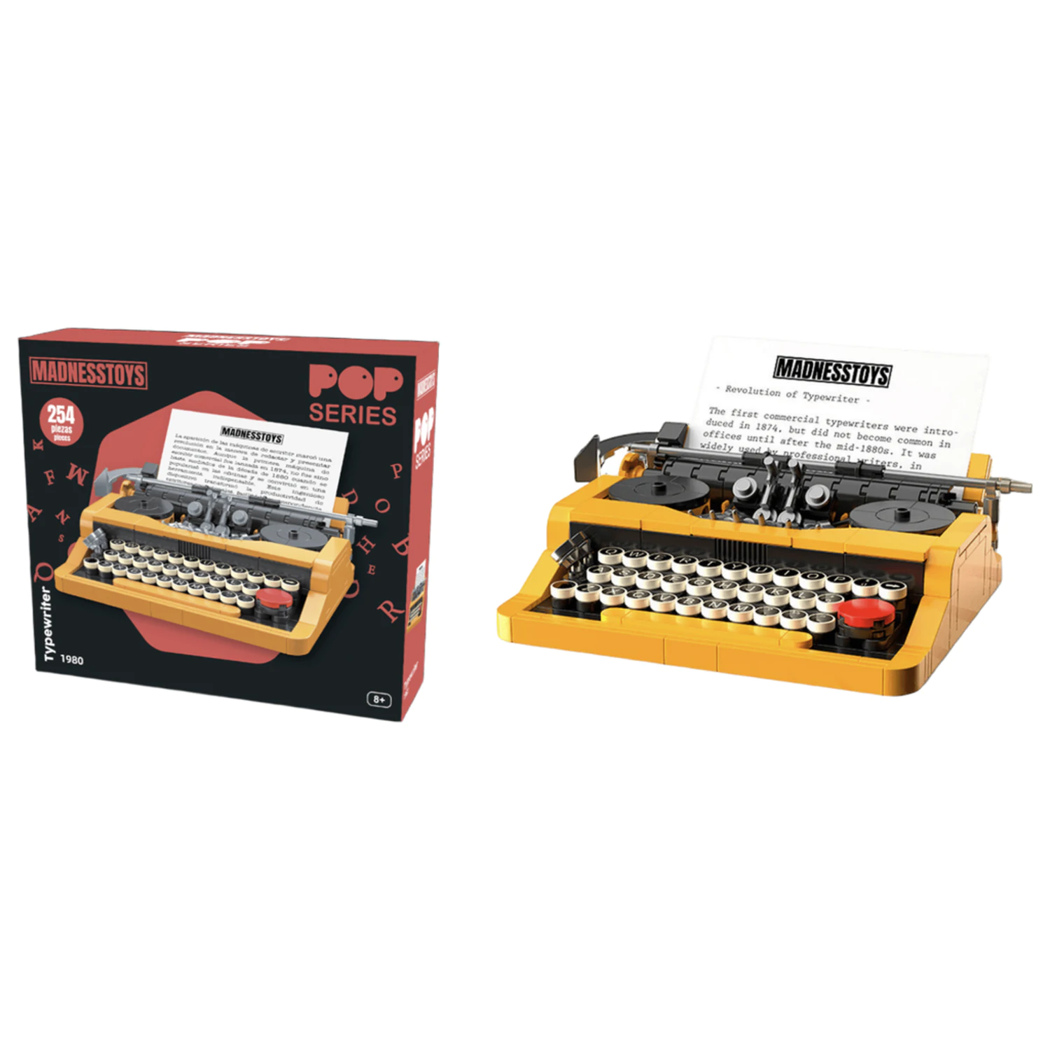 Zestaw konstrukcyjny POP Series Maszyna do pisania 1980 Typewriter 254 szt. zdjęcie produktu