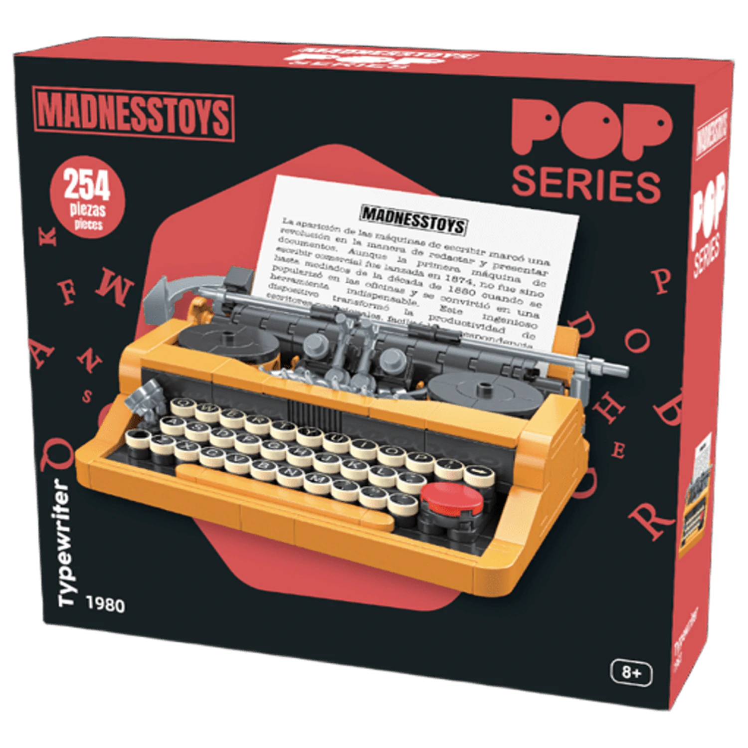 Zestaw konstrukcyjny POP Series Maszyna do pisania 1980 Typewriter 254 szt. zdjęcie produktu