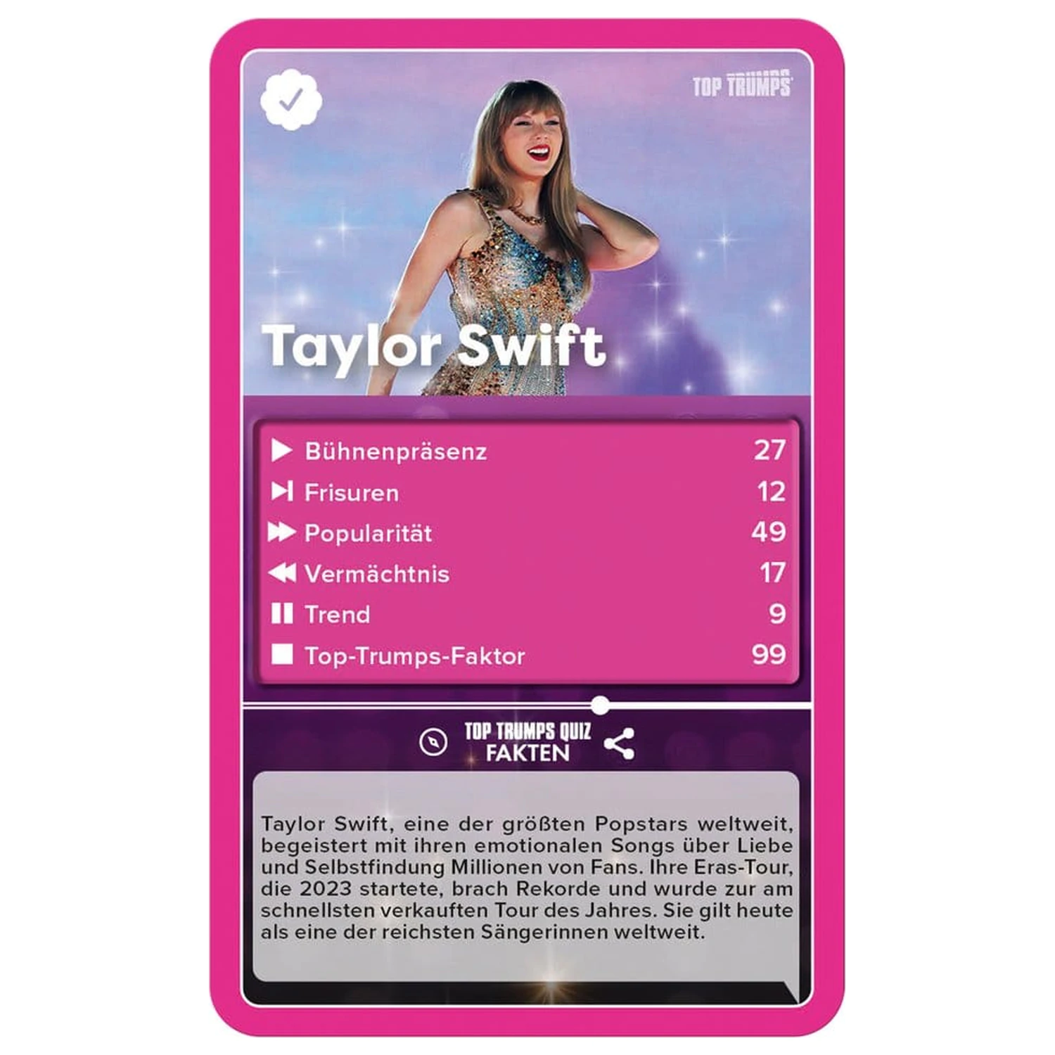 Popstars Gra Karciana Top Trumps *Wersja Niemiecka* zdjęcie produktu