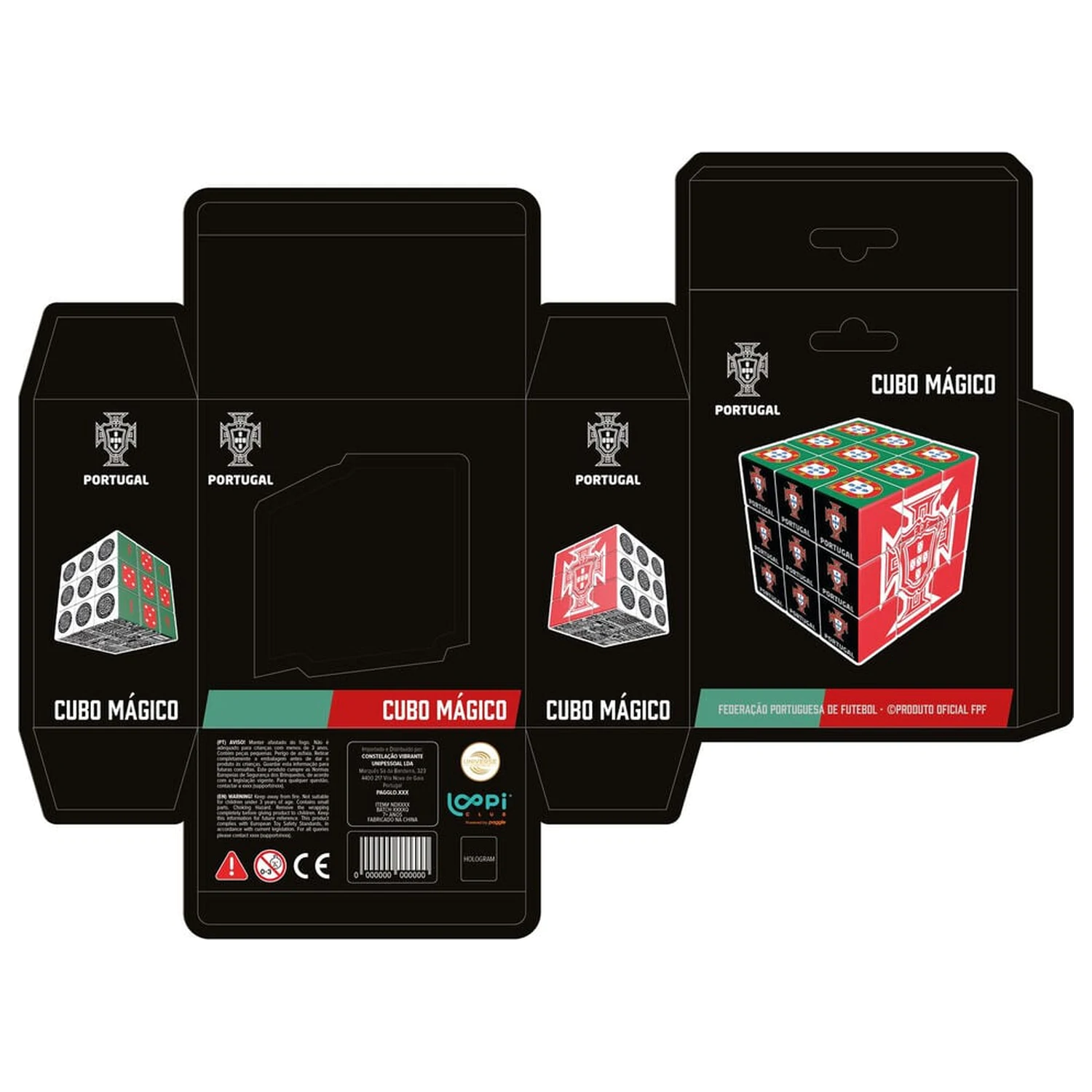 Portugalia FPF zestaw kostek do układania puzzli 6 cm zdjęcie produktu
