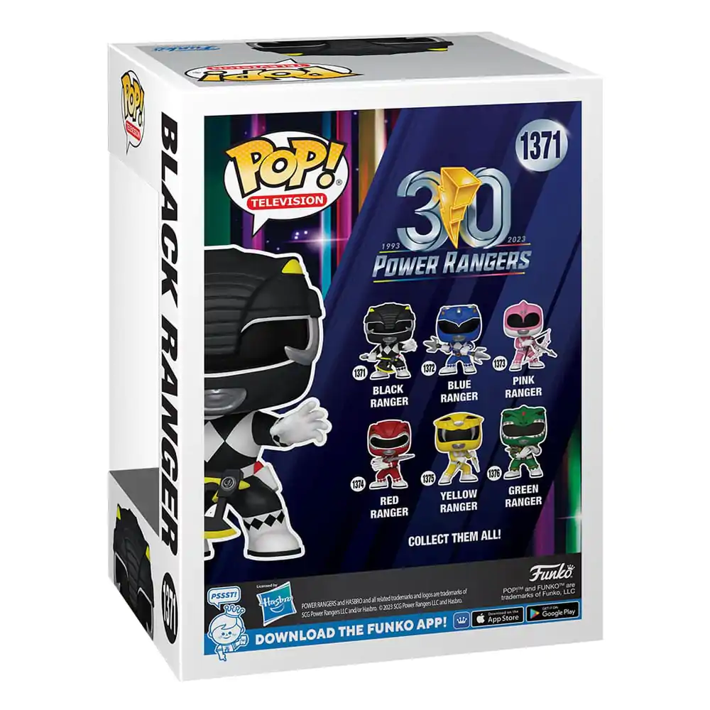 Power Rangers 30th POP! TV Figurka Vinyl Czarny Ranger 9 cm zdjęcie produktu