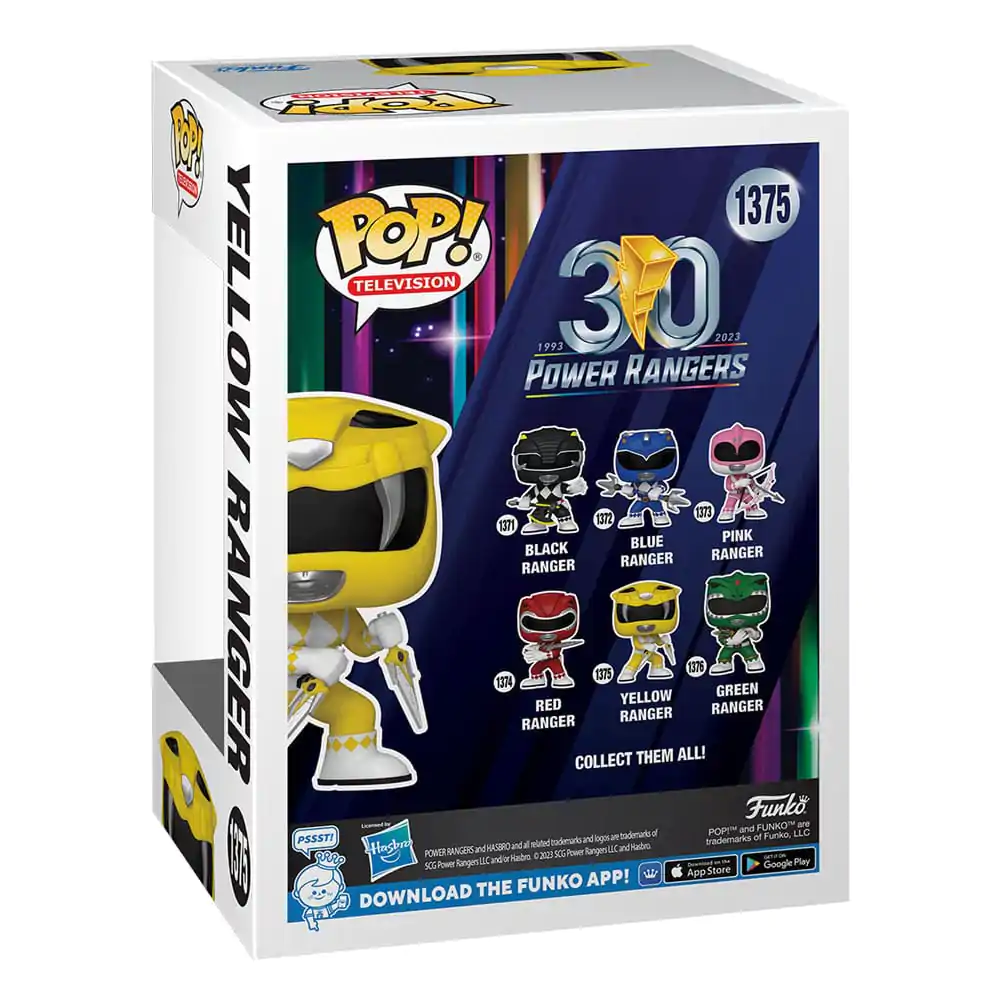 Power Rangers 30th POP! TV Figurka winylowa Żółty Ranger 9 cm zdjęcie produktu