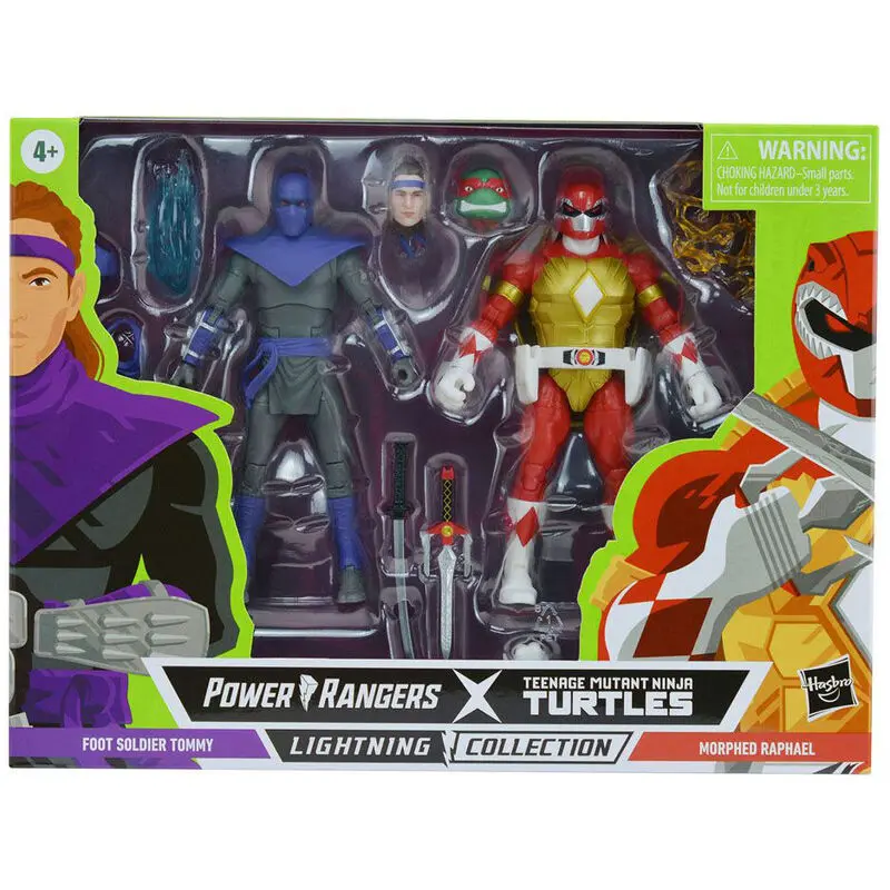 Power Rangers x TMNT Lightning Collection Figurki Akcji 2022 Foot Soldier Tommy & Morphed Raphael zdjęcie produktu