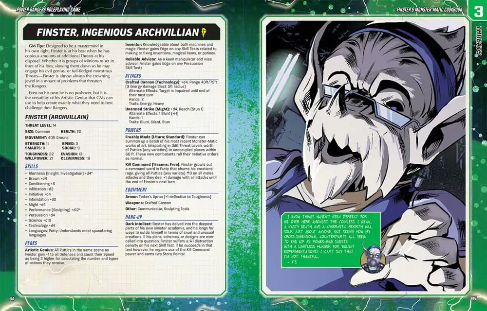 Power Rangers RPG book Finster's Monster-Matic Cookbook Sourcebook *Englische Version* - Podręcznik  zdjęcie produktu