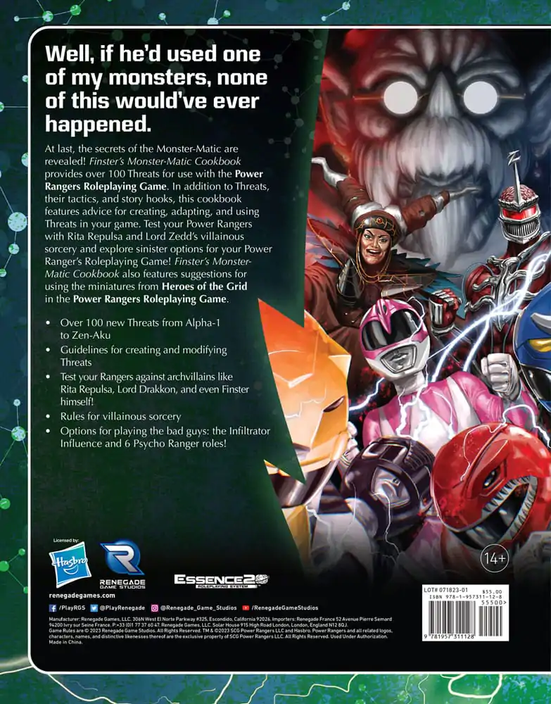 Power Rangers RPG book Finster's Monster-Matic Cookbook Sourcebook *Englische Version* - Podręcznik  zdjęcie produktu