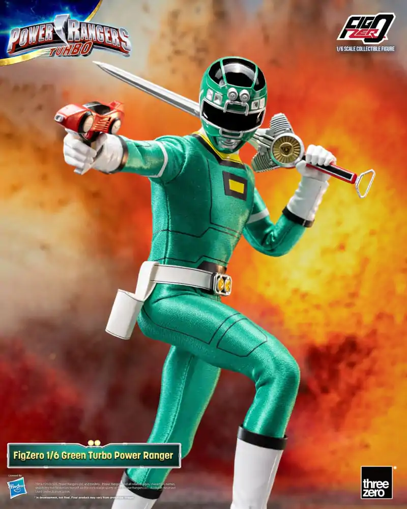 Power Rangers Turbo FigZero Figurka Akcji 1/6 Zielony Turbo Power Ranger 30 cm zdjęcie produktu