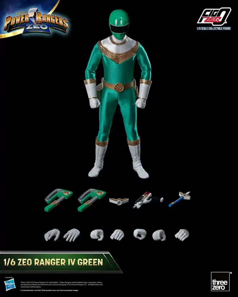 Power Rangers Zeo FigZero Figurka Akcji 1/6 Ranger IV Zielony 30 cm zdjęcie produktu