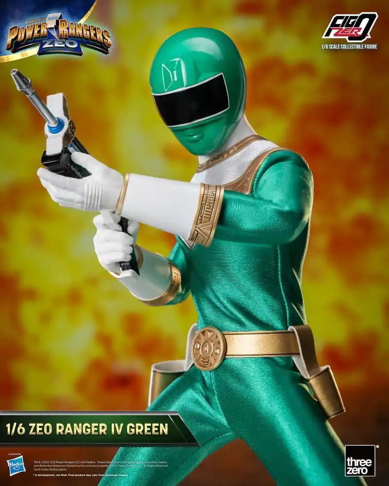 Power Rangers Zeo FigZero Figurka Akcji 1/6 Ranger IV Zielony 30 cm zdjęcie produktu