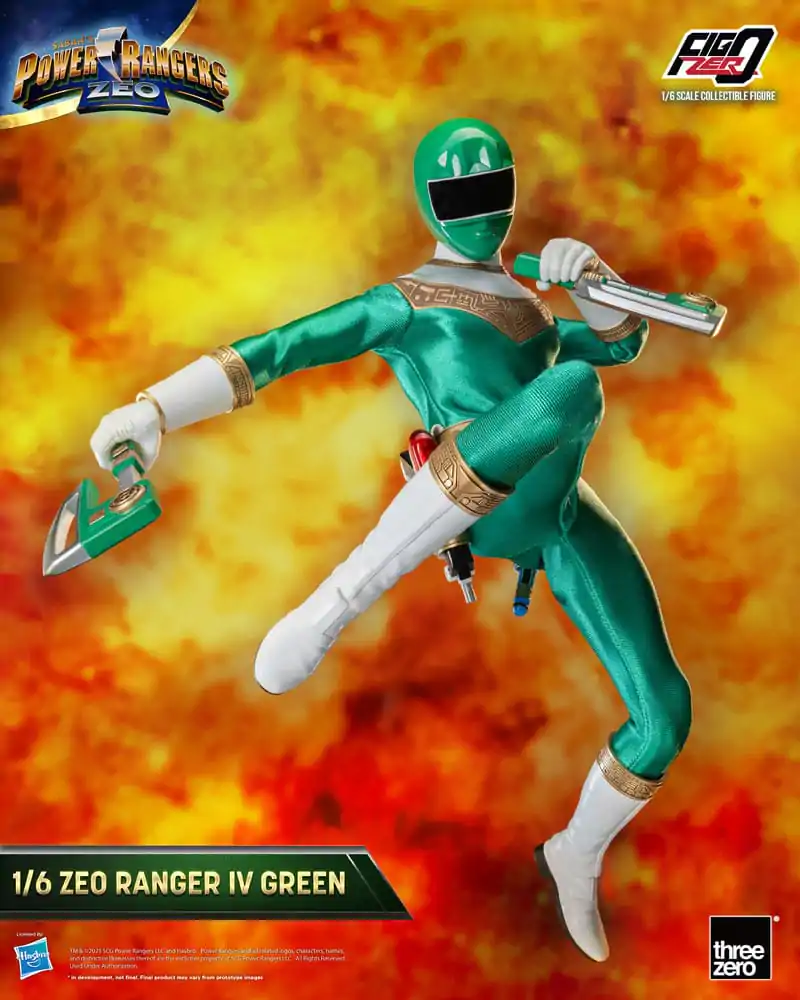 Power Rangers Zeo FigZero Figurka Akcji 1/6 Ranger IV Zielony 30 cm zdjęcie produktu