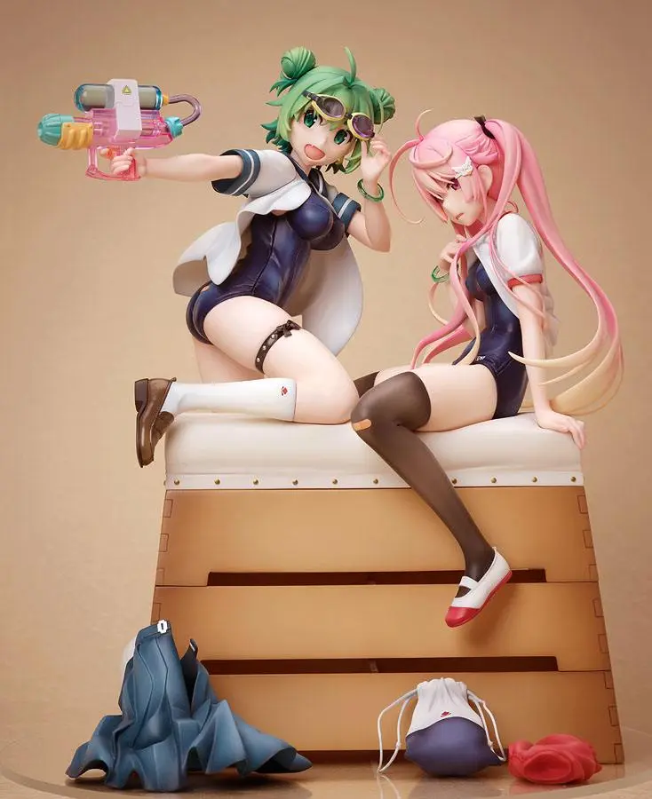 Poyoyon Rock Artwork Collection Statua PVC 1/5.5 Midori & Pink Sukumizu 28 cm zdjęcie produktu