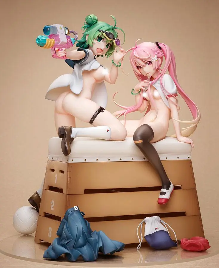 Poyoyon Rock Artwork Collection Statua PVC 1/5.5 Midori & Pink Sukumizu 28 cm zdjęcie produktu