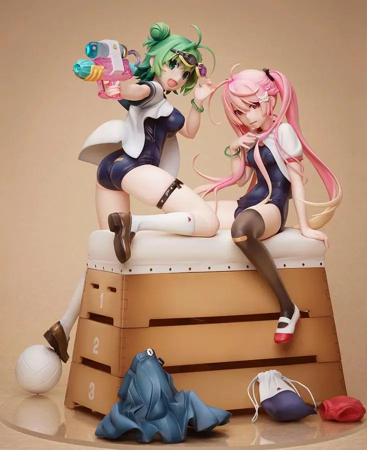 Poyoyon Rock Artwork Collection Statua PVC 1/5.5 Midori & Pink Sukumizu 28 cm zdjęcie produktu