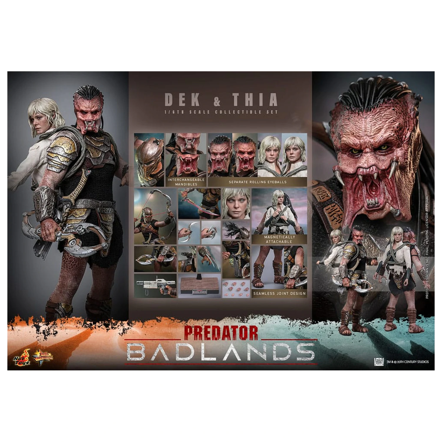 Predator: Badlands Movie Masterpiece figurka akcji 1/6 Dek & Thia 30 cm zdjęcie produktu