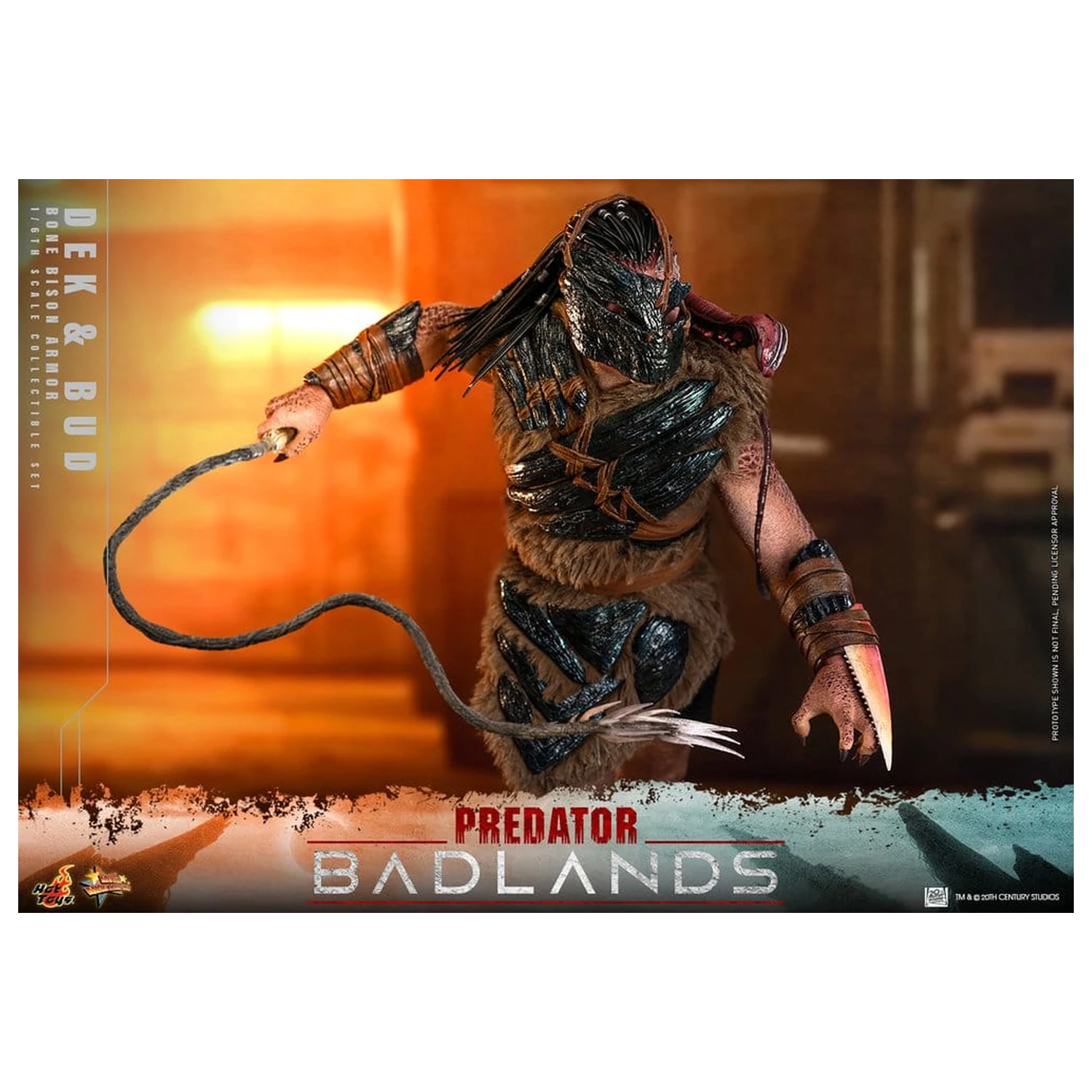Predator: Badlands Movie Masterpiece figurki akcji 2-pak 1/6 Dek (Bone Bison Armor) i Bud 31 cm zdjęcie produktu