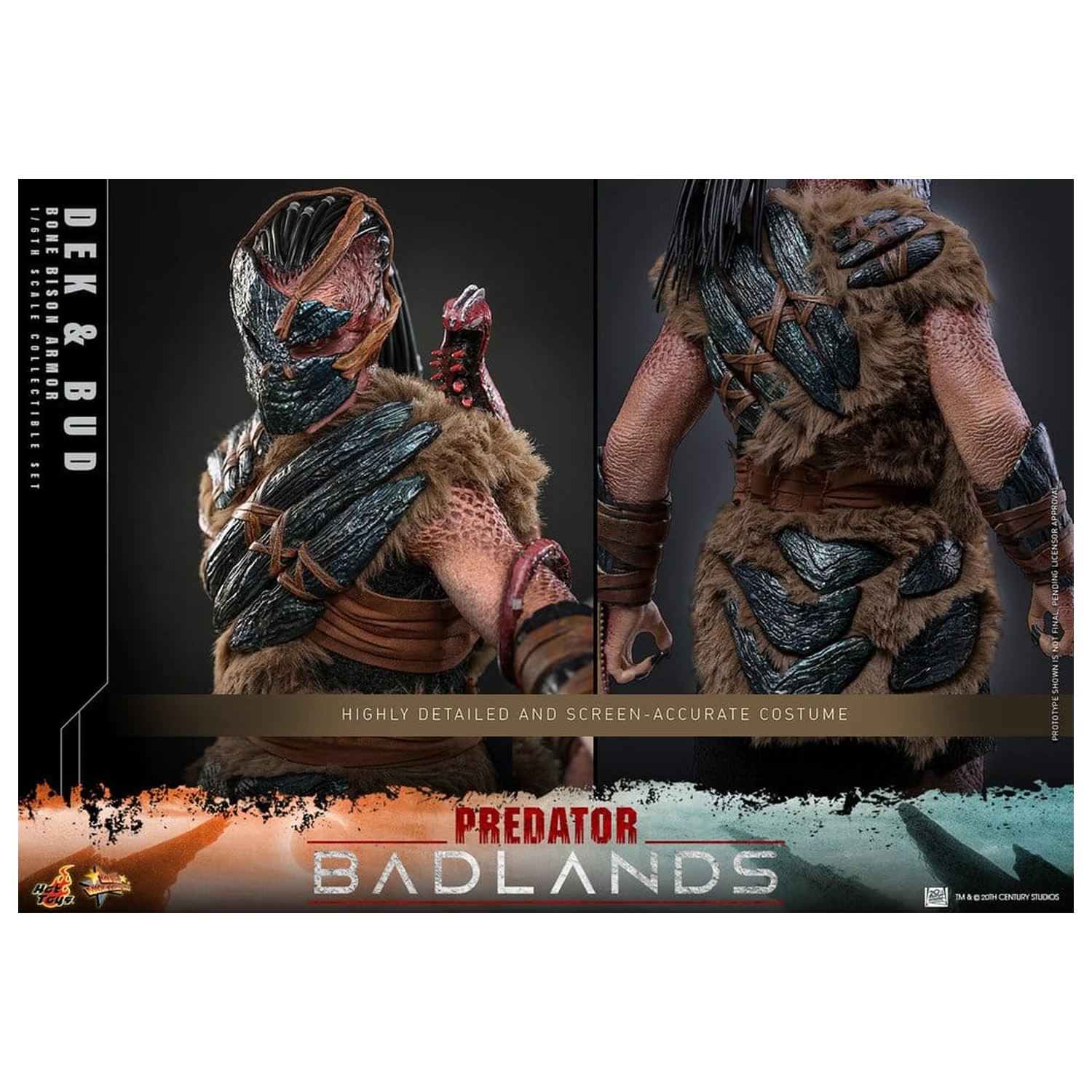Predator: Badlands Movie Masterpiece figurki akcji 2-pak 1/6 Dek (Bone Bison Armor) i Bud 31 cm zdjęcie produktu