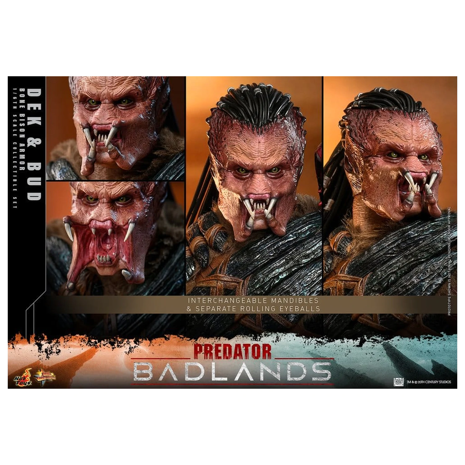 Predator: Badlands Movie Masterpiece figurki akcji 2-pak 1/6 Dek (Bone Bison Armor) i Bud 31 cm zdjęcie produktu