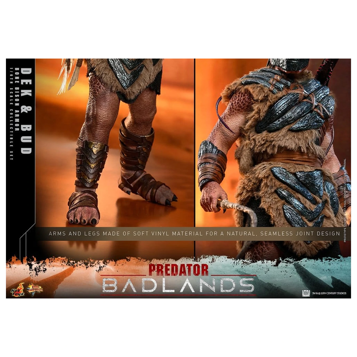 Predator: Badlands Movie Masterpiece figurki akcji 2-pak 1/6 Dek (Bone Bison Armor) i Bud 31 cm zdjęcie produktu