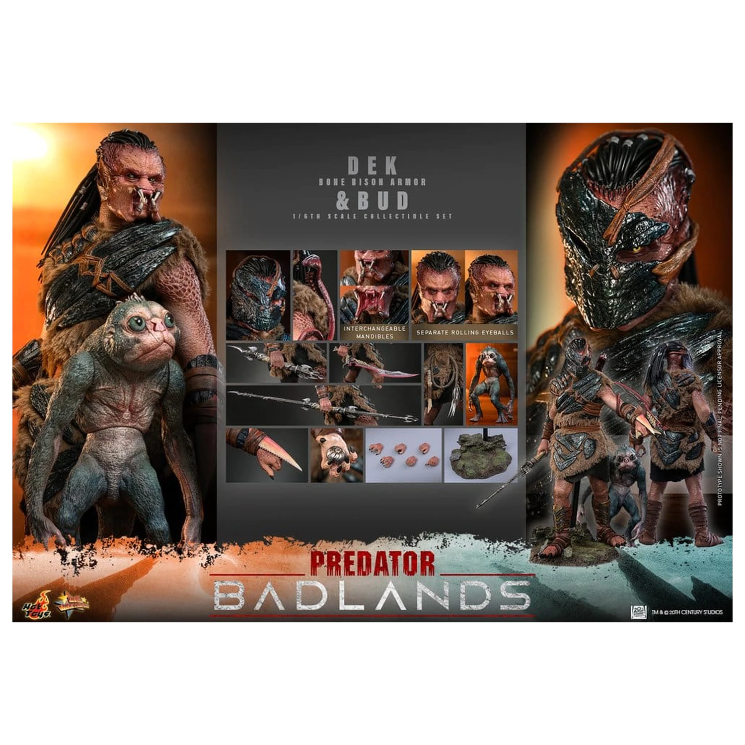 Predator: Badlands Movie Masterpiece figurki akcji 2-pak 1/6 Dek (Bone Bison Armor) i Bud 31 cm zdjęcie produktu