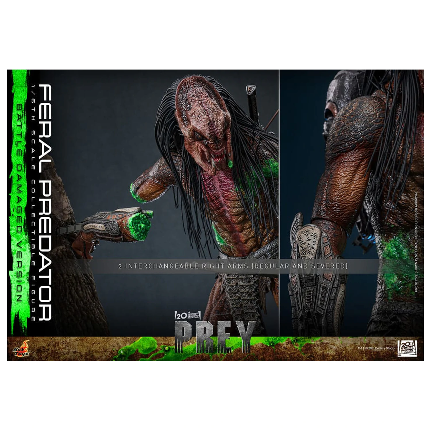 Prey Action Figure 1/6 Feral Predator (Battle Damaged Version) 37 cm zdjęcie produktu