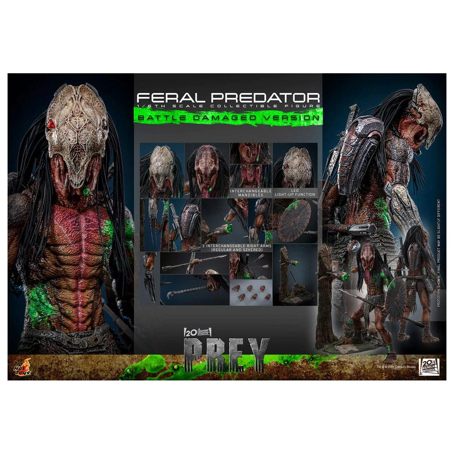 Prey Action Figure 1/6 Feral Predator (Battle Damaged Version) 37 cm zdjęcie produktu