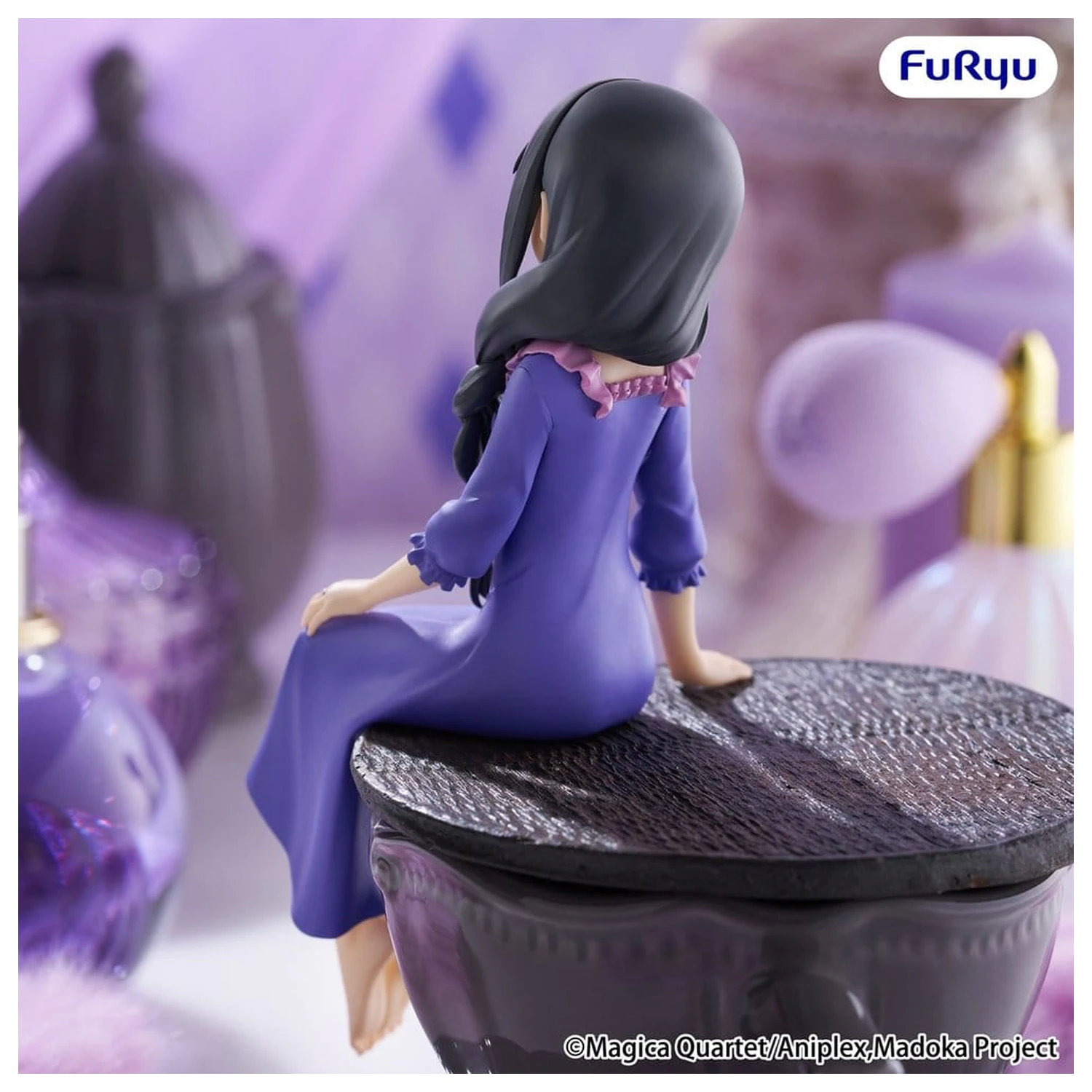 Puella Magi Madoka Magica figurka PVC ogranicznik do pojemnika z makaronem -Homura Akemi- 15 cm zdjęcie produktu