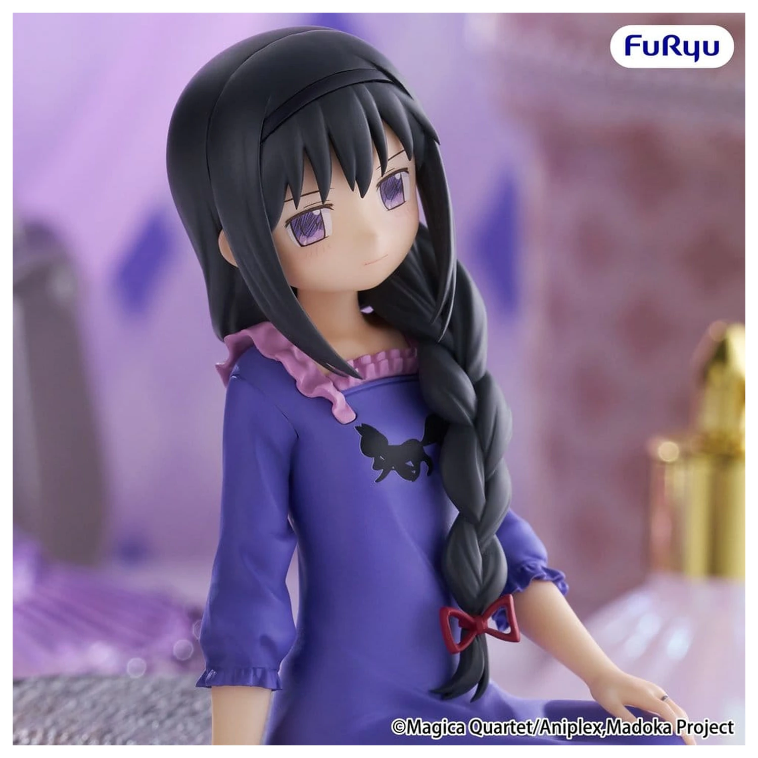 Puella Magi Madoka Magica figurka PVC ogranicznik do pojemnika z makaronem -Homura Akemi- 15 cm zdjęcie produktu