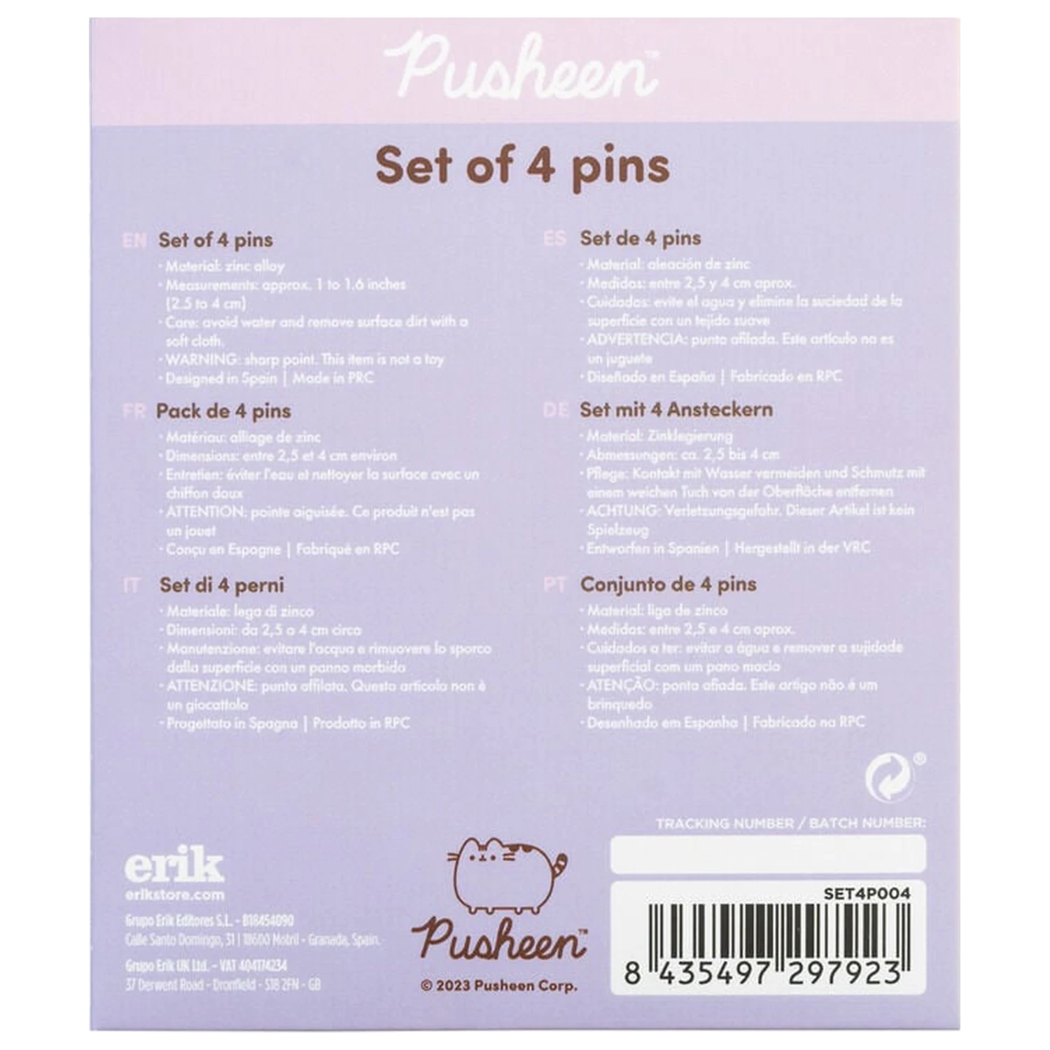 Pusheen zestaw 4 pinów zdjęcie produktu