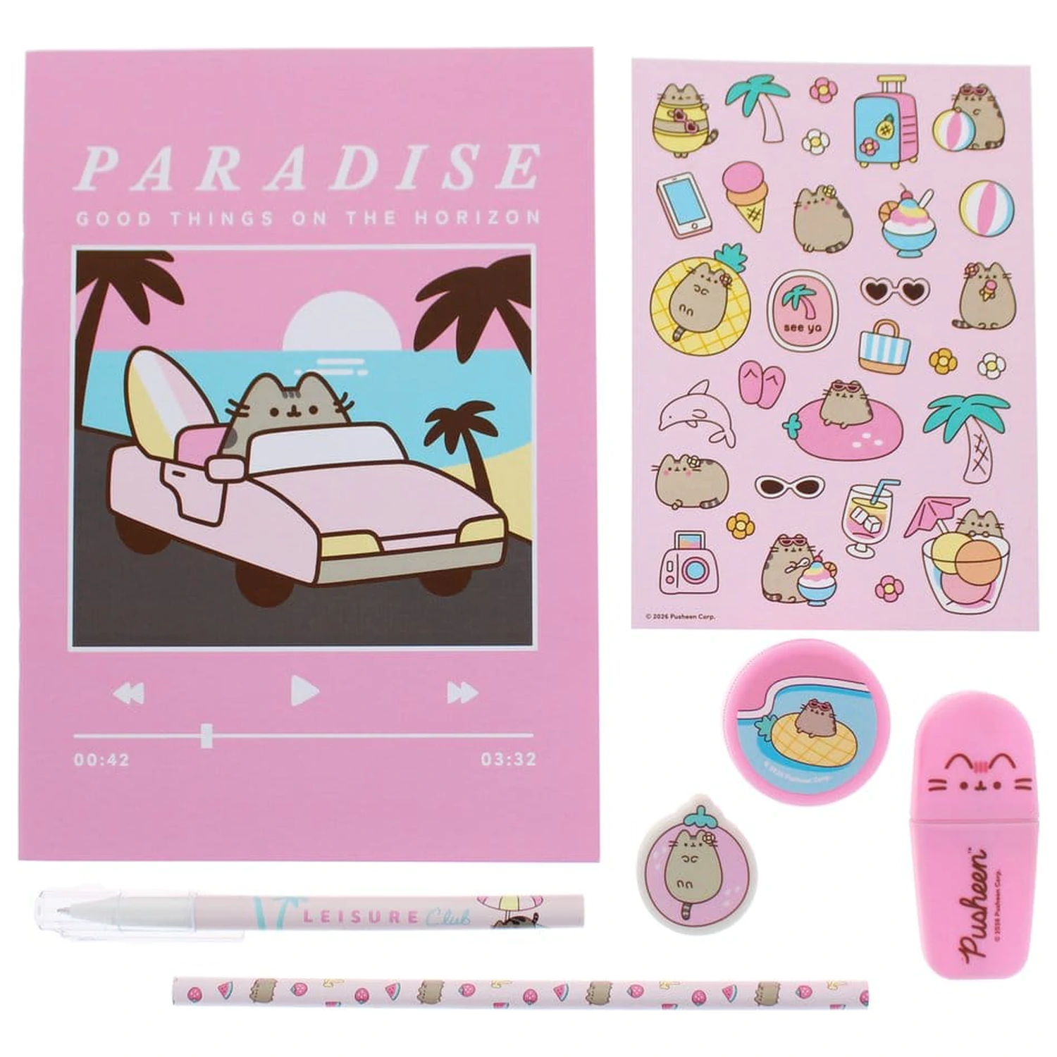 Zestaw artykułów papierniczych Pusheen, 7-częściowy zdjęcie produktu