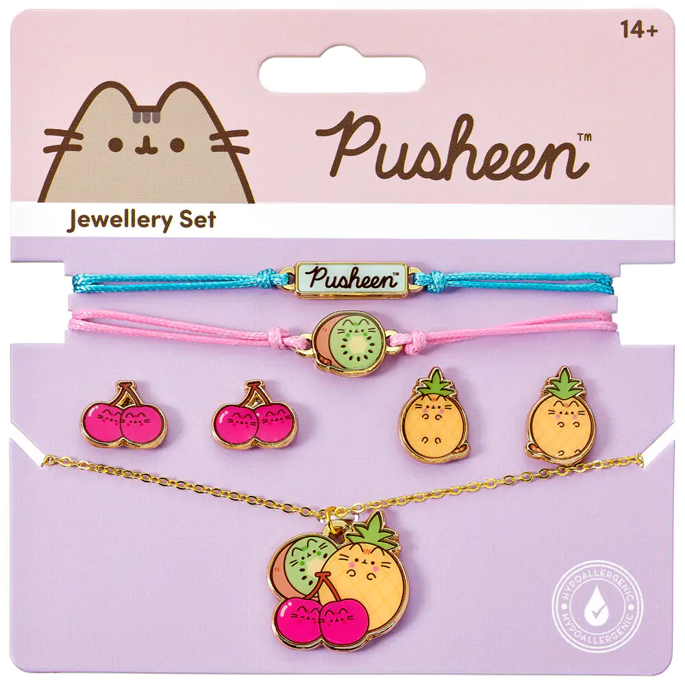 Zestaw Pusheen: Naszyjnik + bransoletki + kolczyki zdjęcie produktu