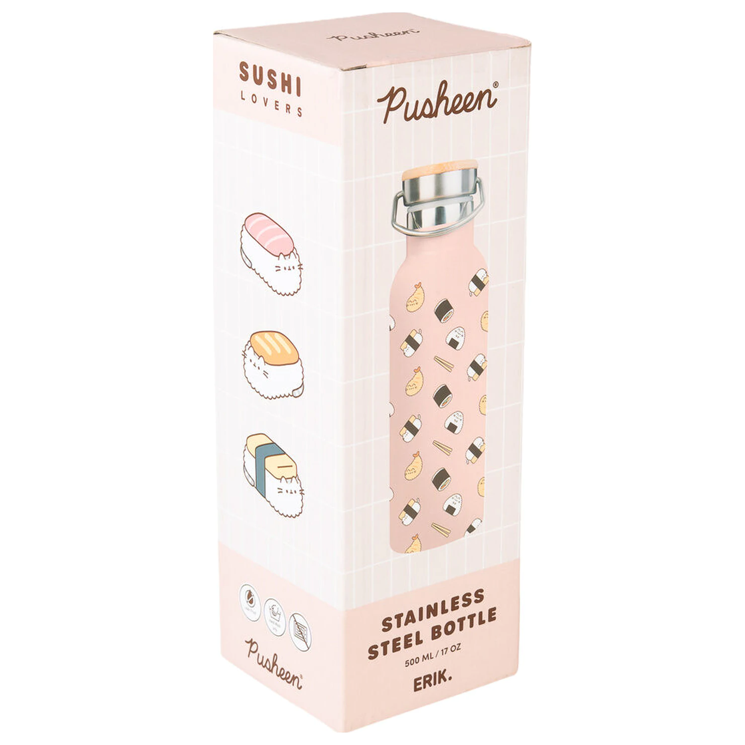 Pusheen Sushi Roll metaliczna butelka zdjęcie produktu