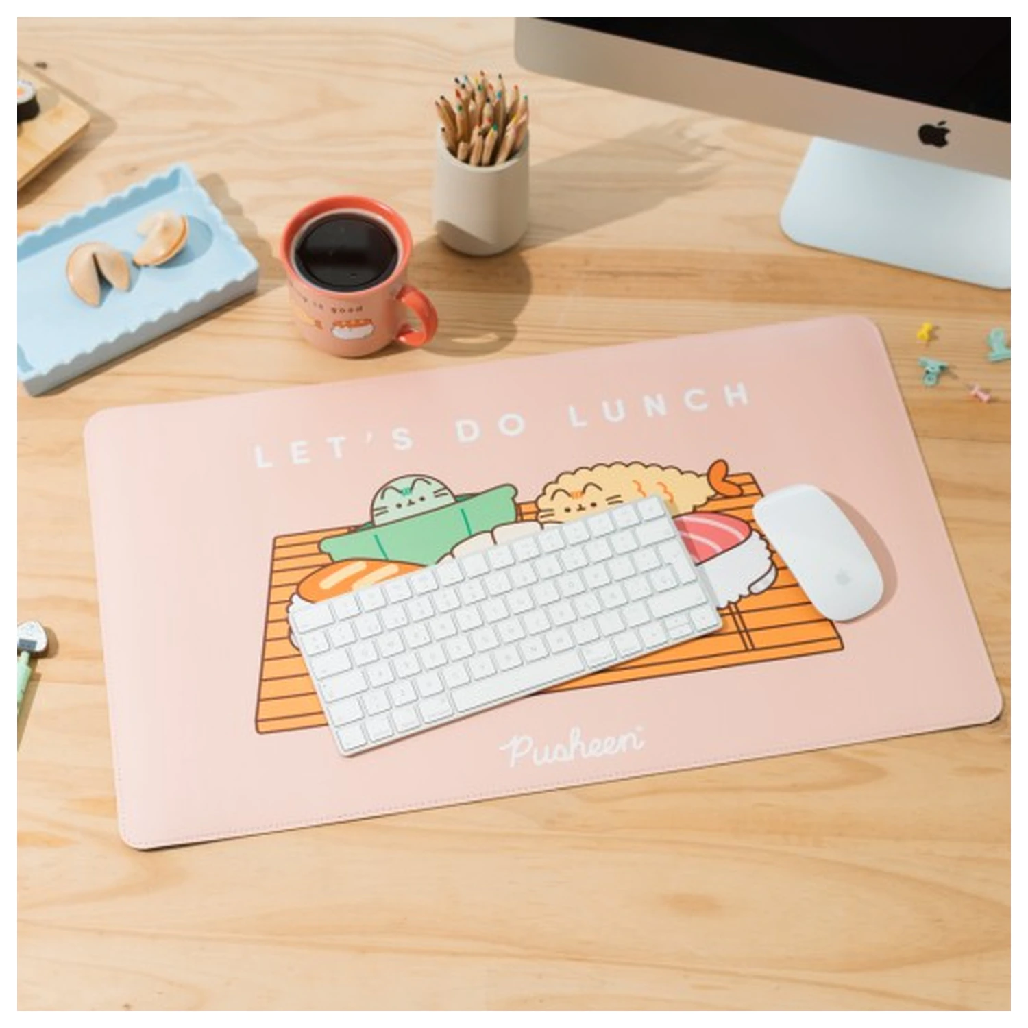 Pusheen Sushi Roll gaming mata na biurko zdjęcie produktu