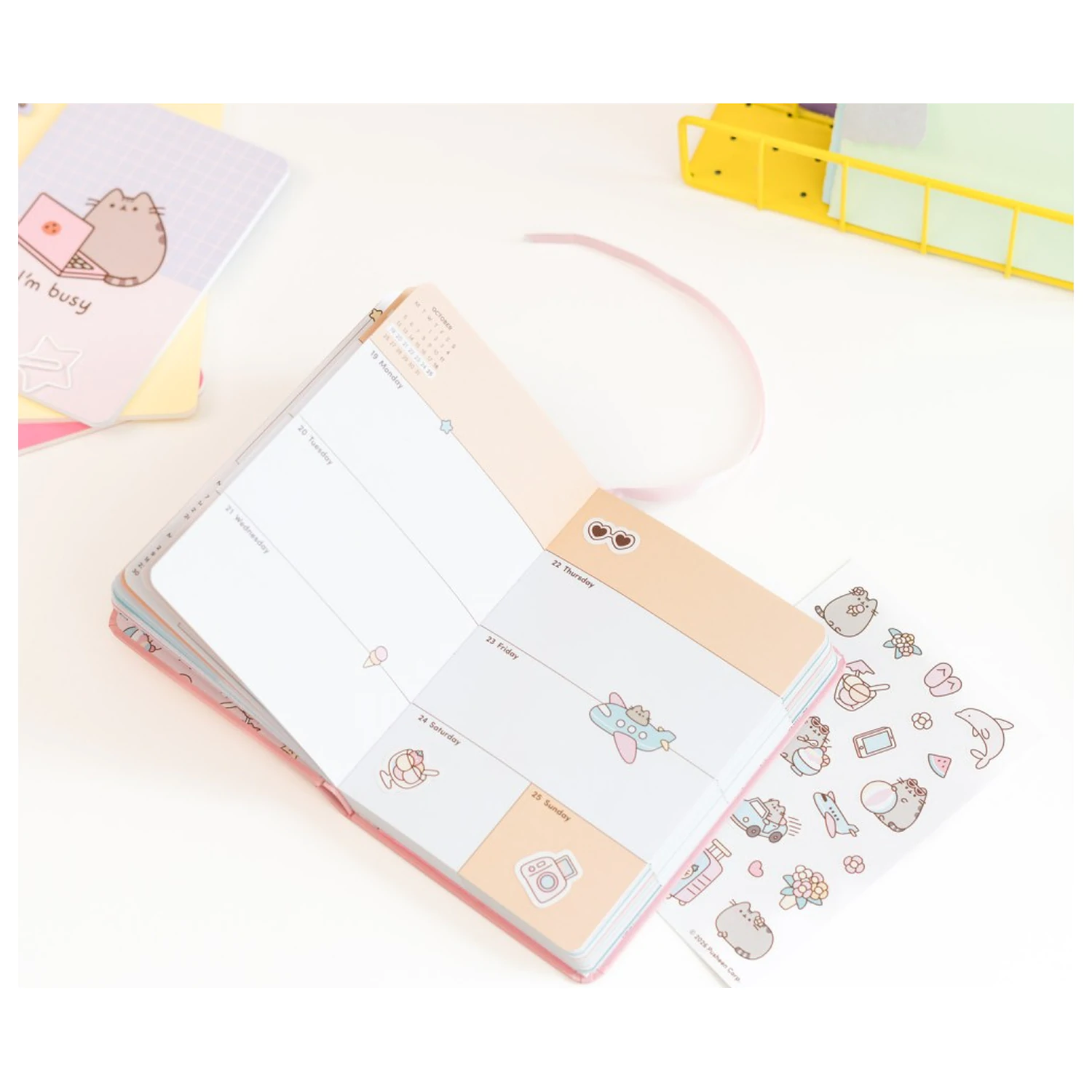 Pusheen Akademicki Planner Tropical Vacation 2026/27 A6 *English Version* zdjęcie produktu