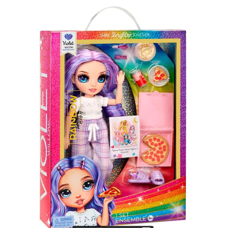 Rainbow High piżama party Violet lalka 22 cm zdjęcie produktu