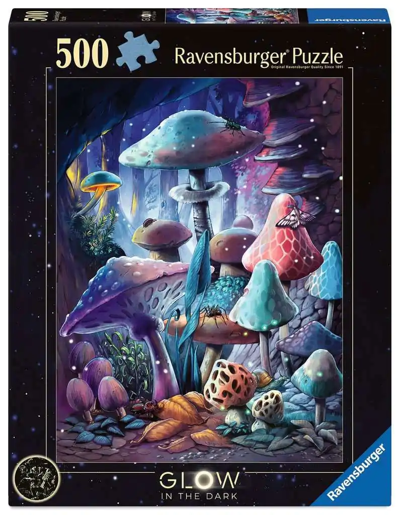 Ravensburger Glow-in-the-Dark Puzzle Układanka Moonlight Mushrooms (500 elementów) zdjęcie produktu