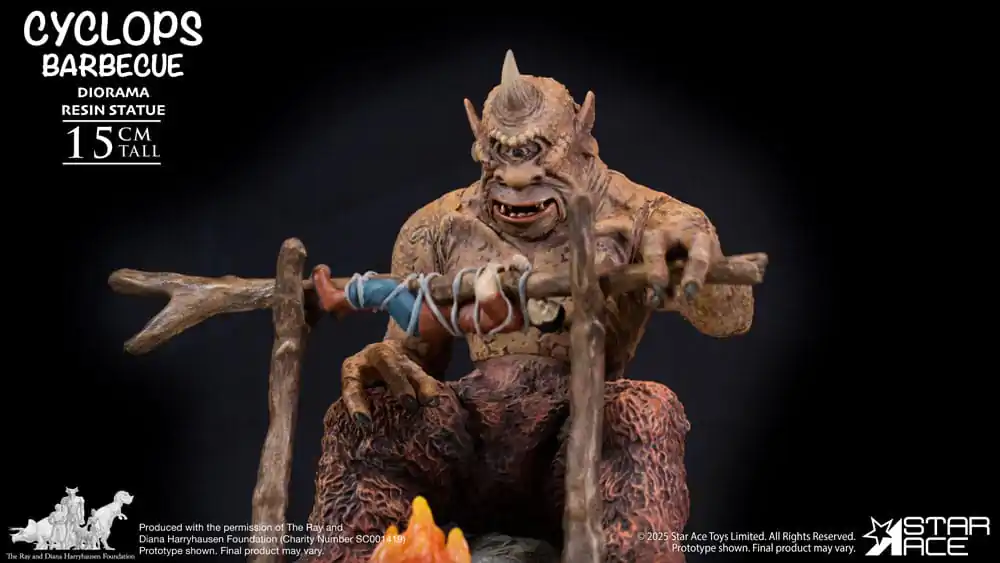 Ray Harryhausen Diorama 1/8 Cyclops Barbecue Scene 17 cm zdjęcie produktu