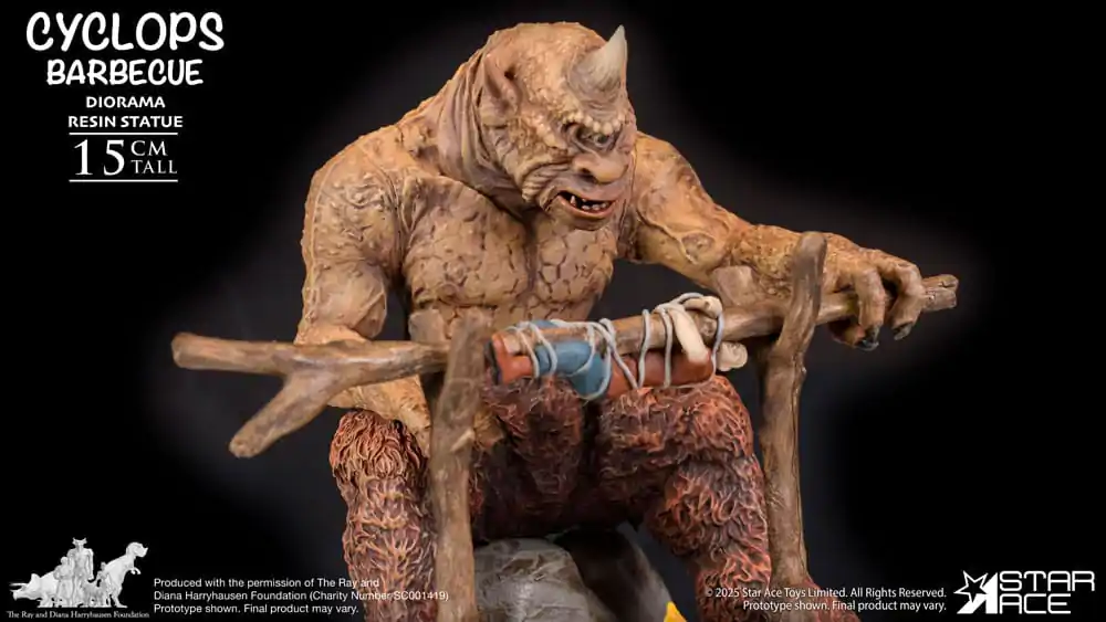 Ray Harryhausen Diorama 1/8 Cyclops Barbecue Scene 17 cm zdjęcie produktu