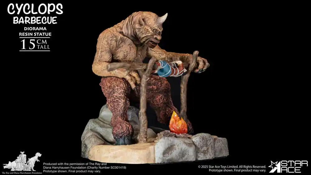 Ray Harryhausen Diorama 1/8 Cyclops Barbecue Scene 17 cm zdjęcie produktu