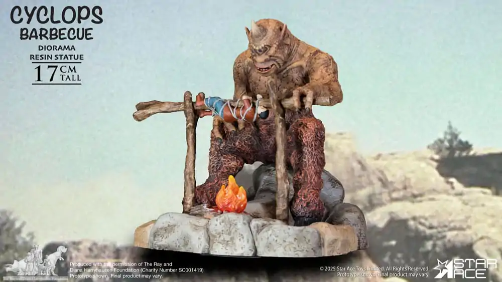 Ray Harryhausen Diorama 1/8 Cyclops Barbecue Scene 17 cm zdjęcie produktu
