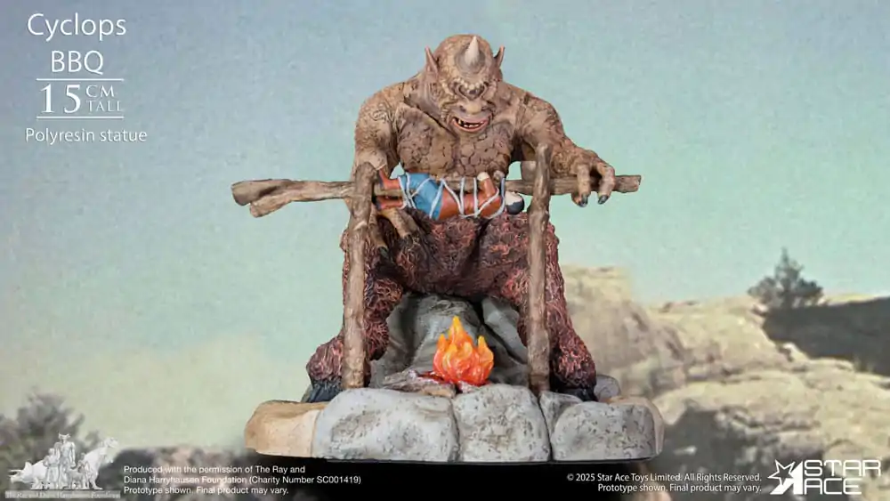 Ray Harryhausen Diorama 1/8 Cyclops Barbecue Scene 17 cm zdjęcie produktu