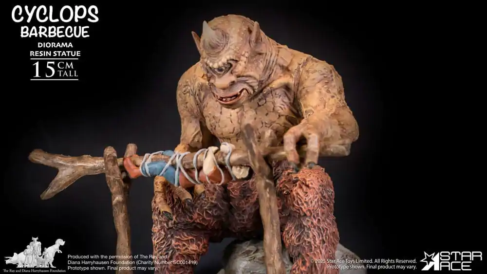 Ray Harryhausen Diorama 1/8 Cyclops Barbecue Scene 17 cm zdjęcie produktu