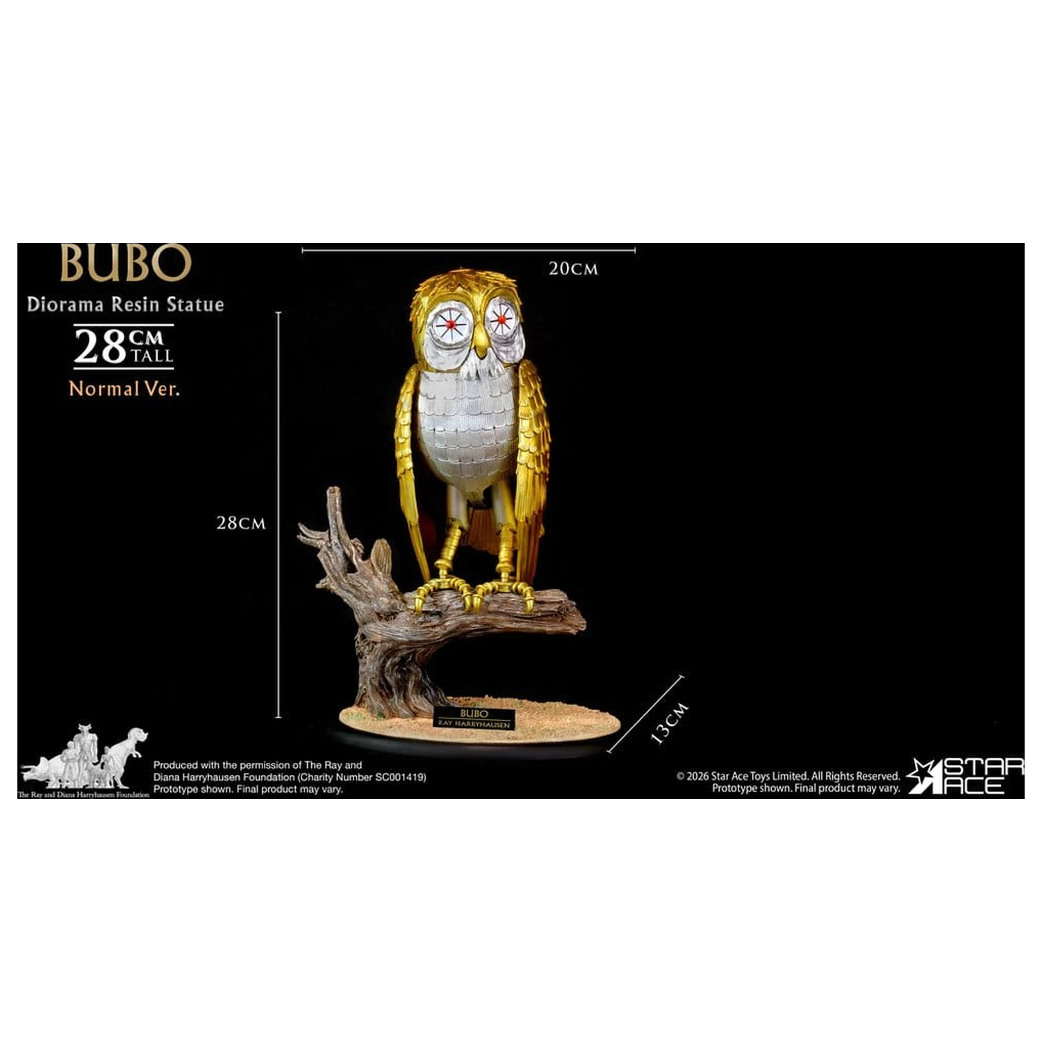 Ray Harryhausens Diorama Resin Statua Bubo Normal Ver. 28 cm zdjęcie produktu
