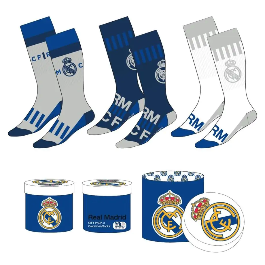 Real Madrid pack 3 pary skarpetek dla dorosłych zdjęcie produktu