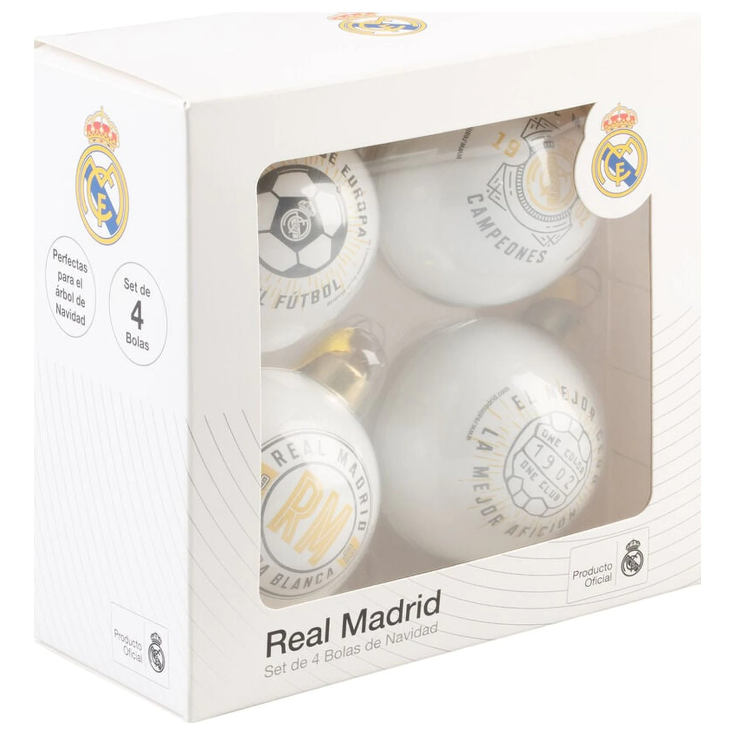 Real Madrid zestaw 4 bombek świątecznych zdjęcie produktu