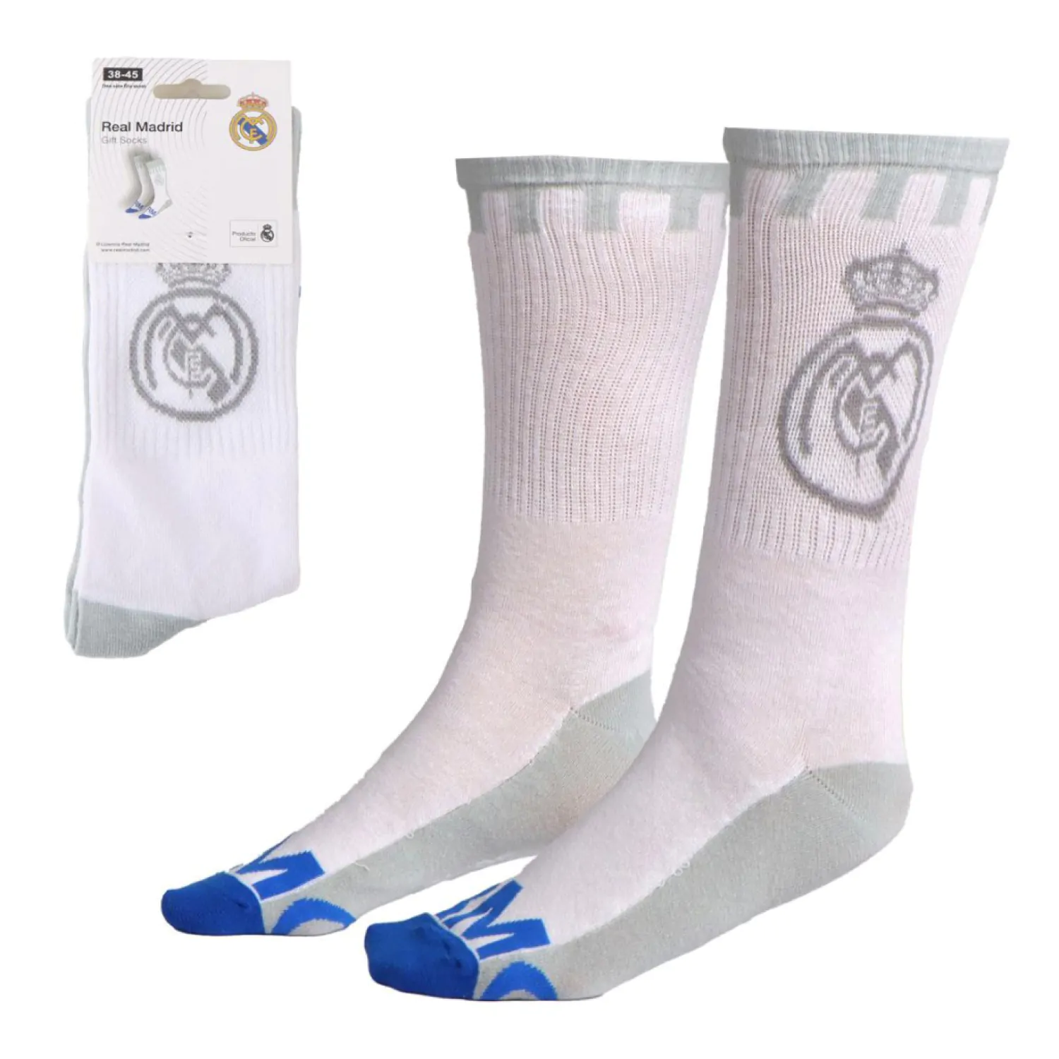 Real Madrid White Socks Białe Skarpety 38-45 zdjęcie produktu